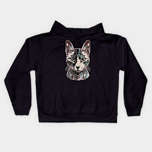 Cute Cat Illusion Design, Funny Cat Lover Gift Idea Kids Hoodie